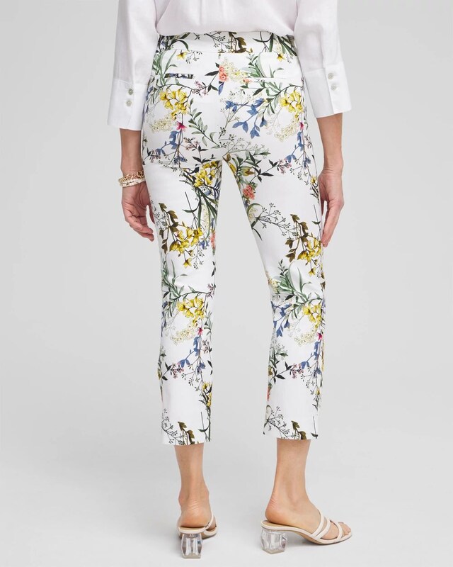 Brigitte Floral Slim Cropped Pants - image 3